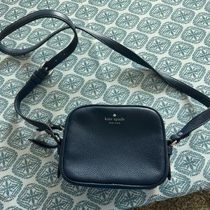 2 zipper, navy blue Kate Spade shoulder/crossbody purse